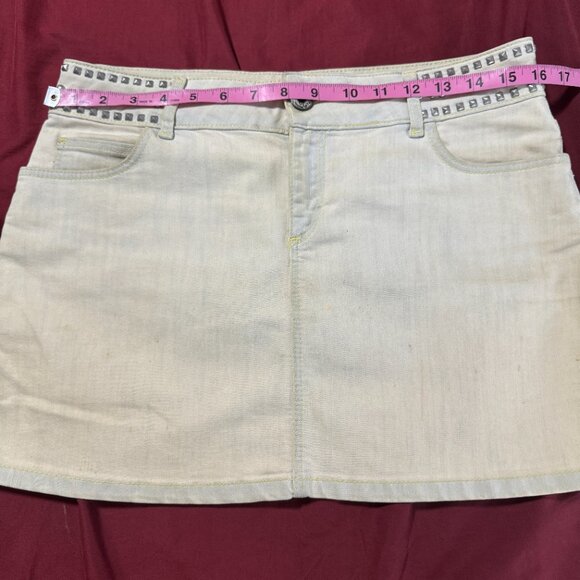 Axara Paris Denim Studded Mini Skirt size 40 (US 8) read notes - Picture 5 of 14